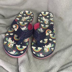 UNICORN FLIPFLOPS 6.5 BIG KIDS